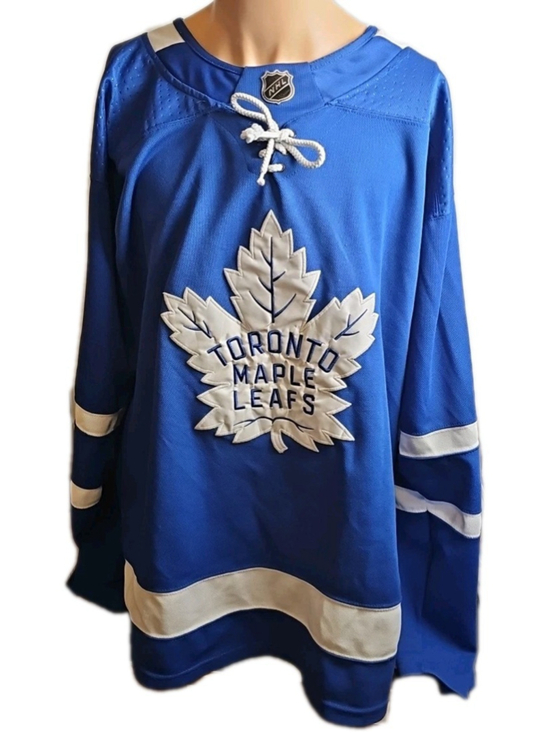 adidas Other - Auston Matthews Toronto Maple Leafs Adidas Home Blue Jersey Size 56 Fight Strap